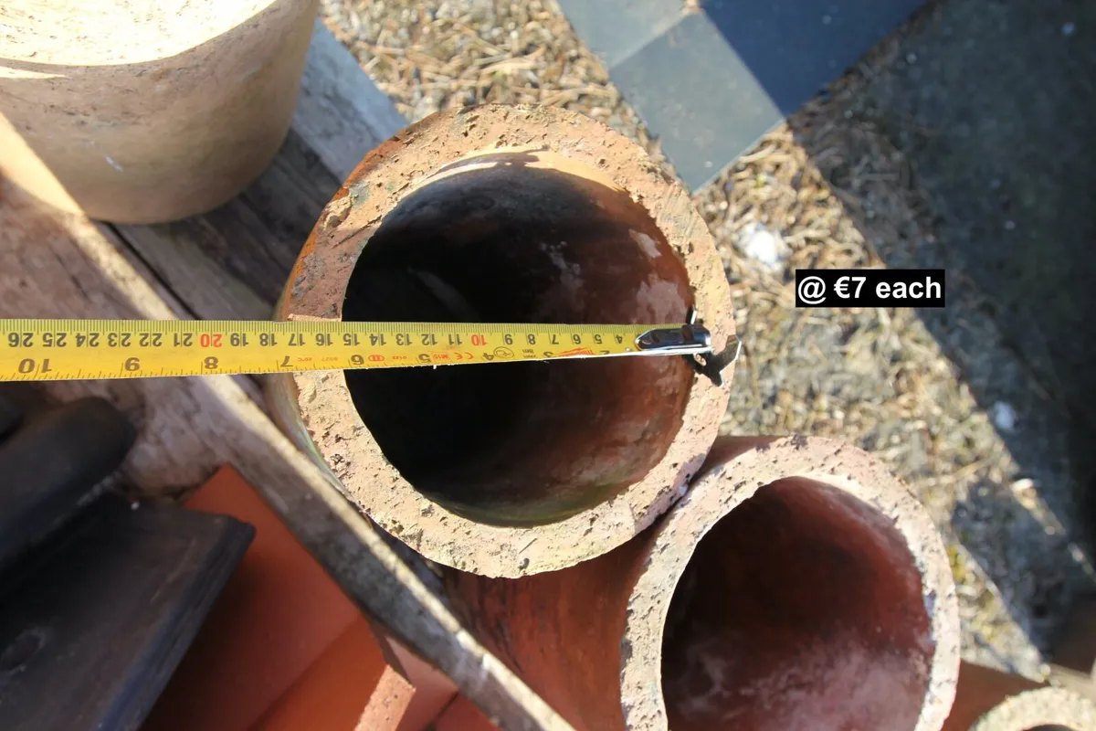 Two Hole Crested Ridge Tiles + Clay Chimney Flues - Image 4