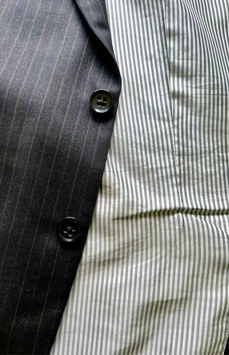 Dark Grey Striped Banana Republic suit - Image 3