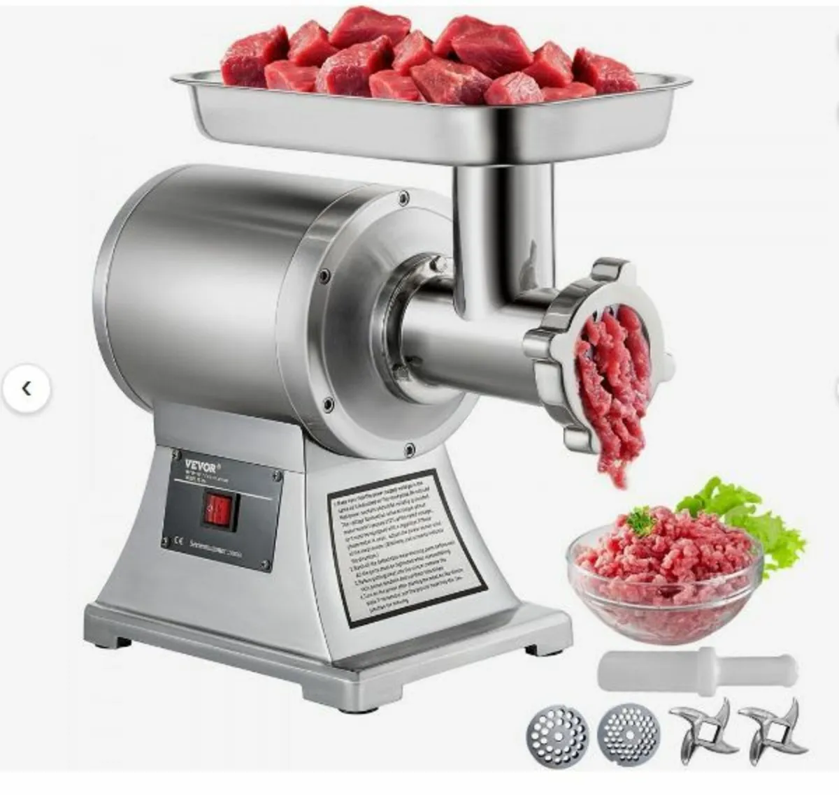 8500W Commercial Stainless Steel 450lbs Meat Grind - Image 1