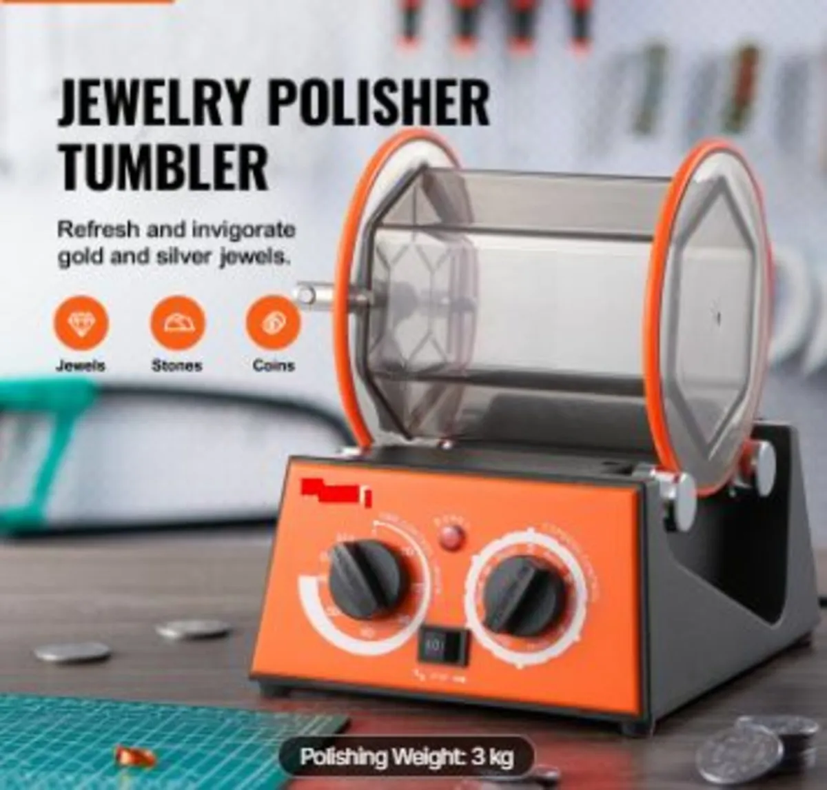3kg Rotary Tumbler Surface Polisher - Image 2
