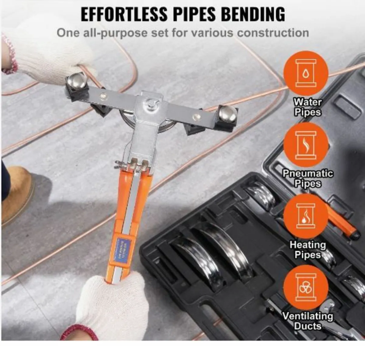 Pipe Tube Bender, 1/4"-7/8" Ratcheting Tubing Bend - Image 2
