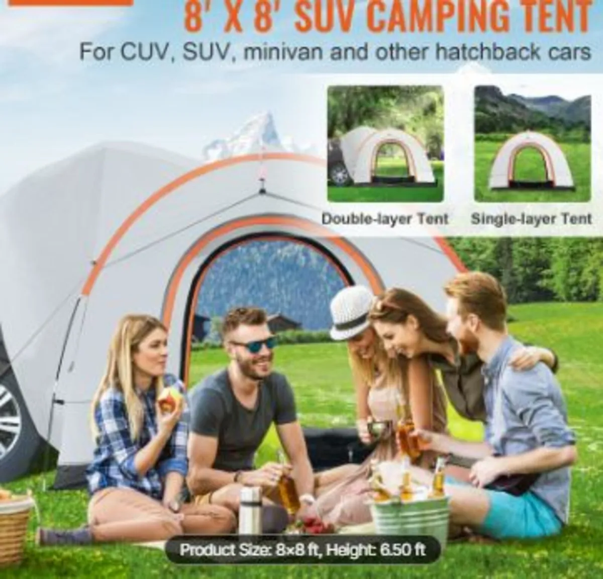 SUV Camping Tent, 8'-8' SUV Tent - Image 2
