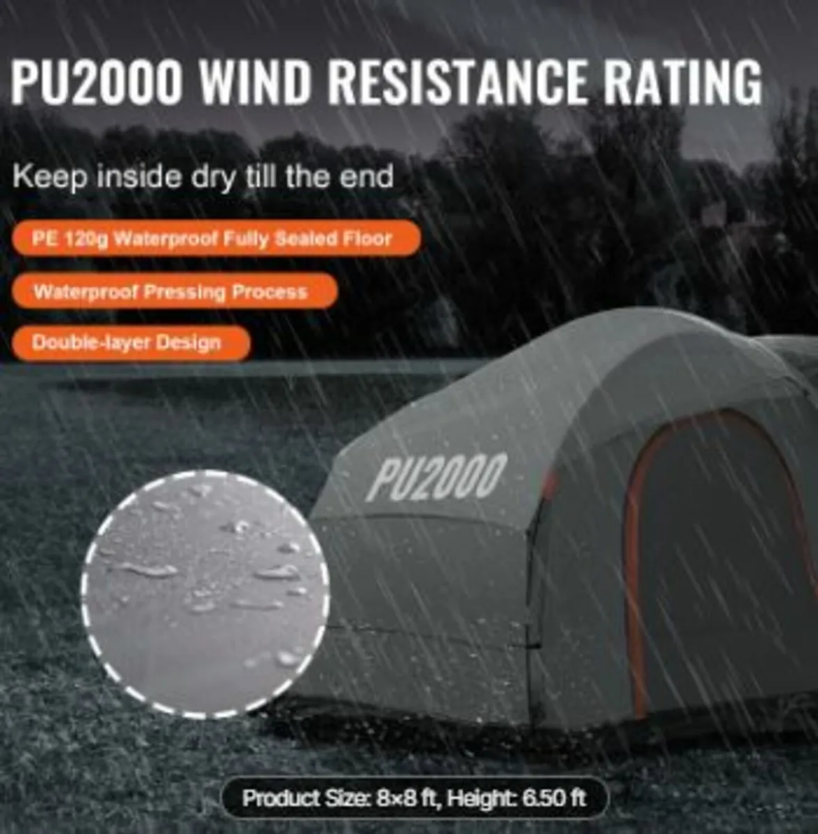 SUV Camping Tent, 8'-8' SUV Tent - Image 4