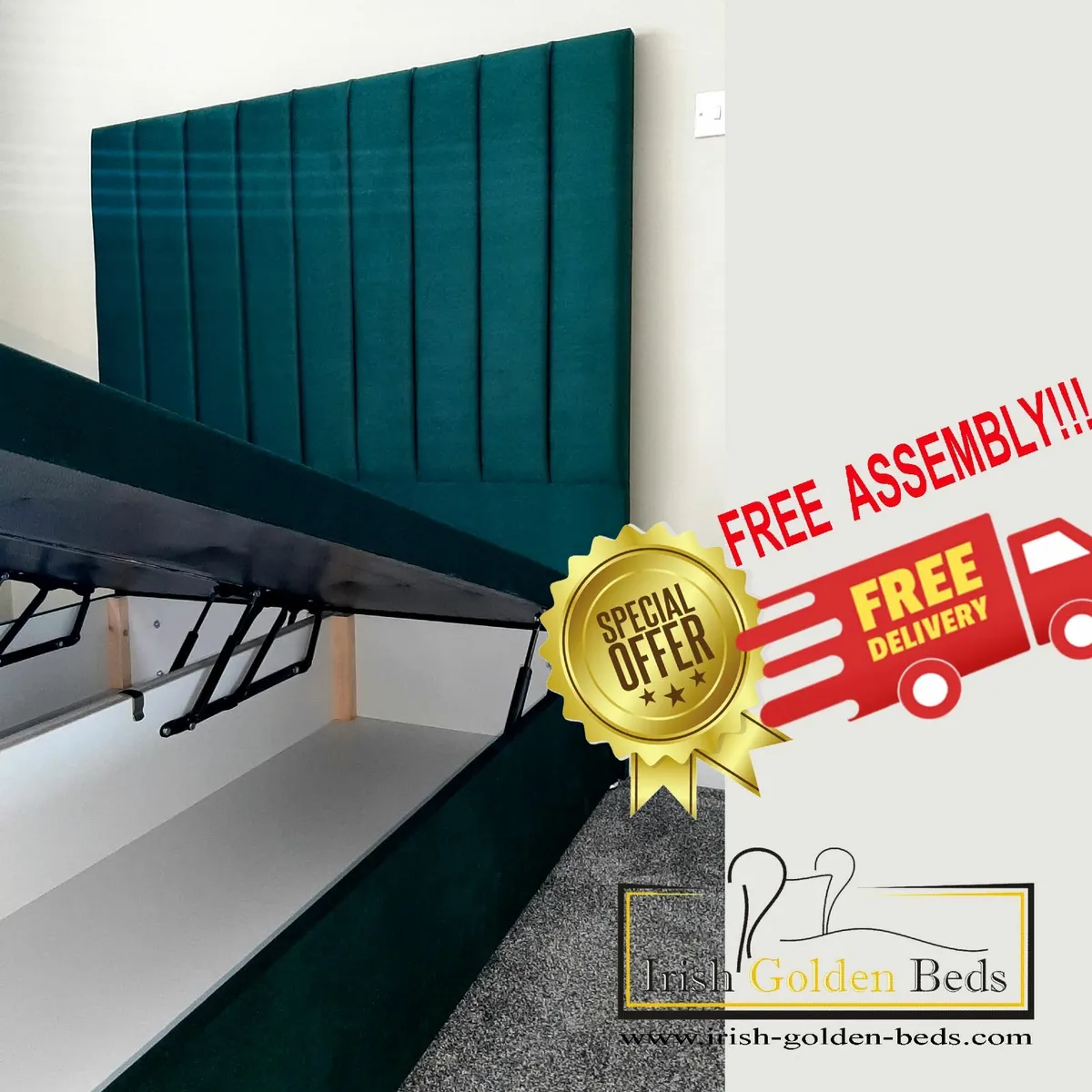 bed frame and headboard, free delivery - Image 2