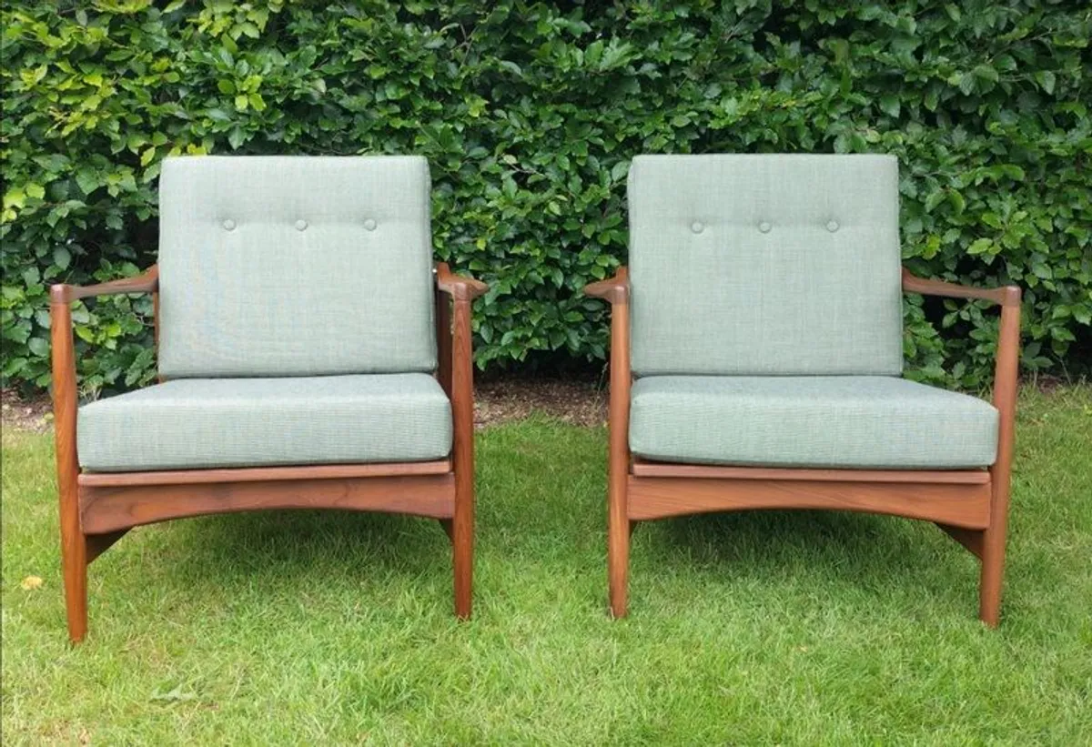 Mid Century Vintage Retro G Plan Danish Range Armchairs - Image 2
