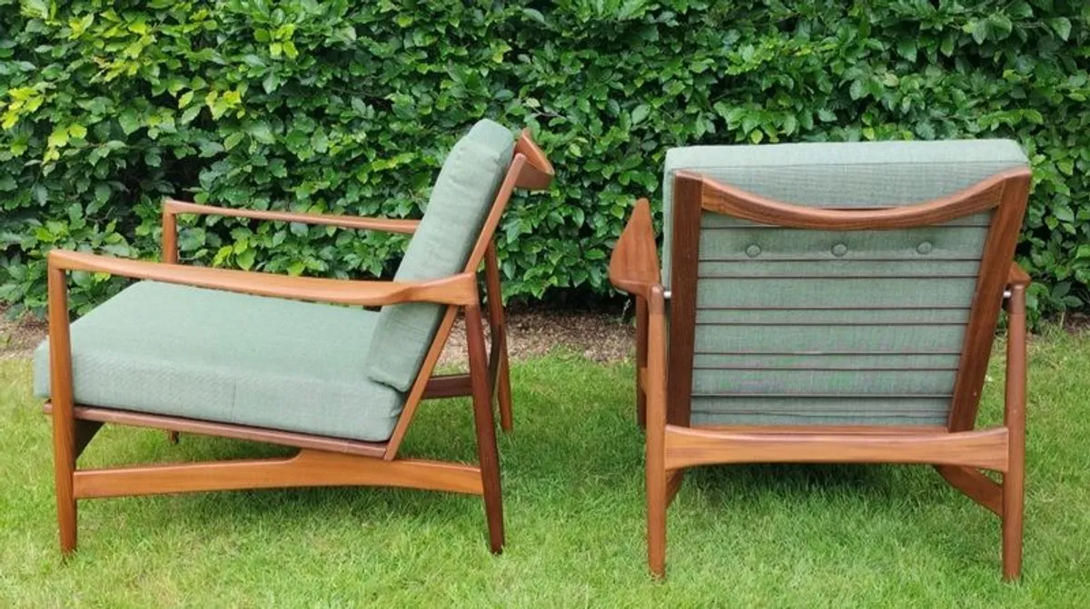 Mid Century Vintage Retro G Plan Danish Range Armchairs - Image 3