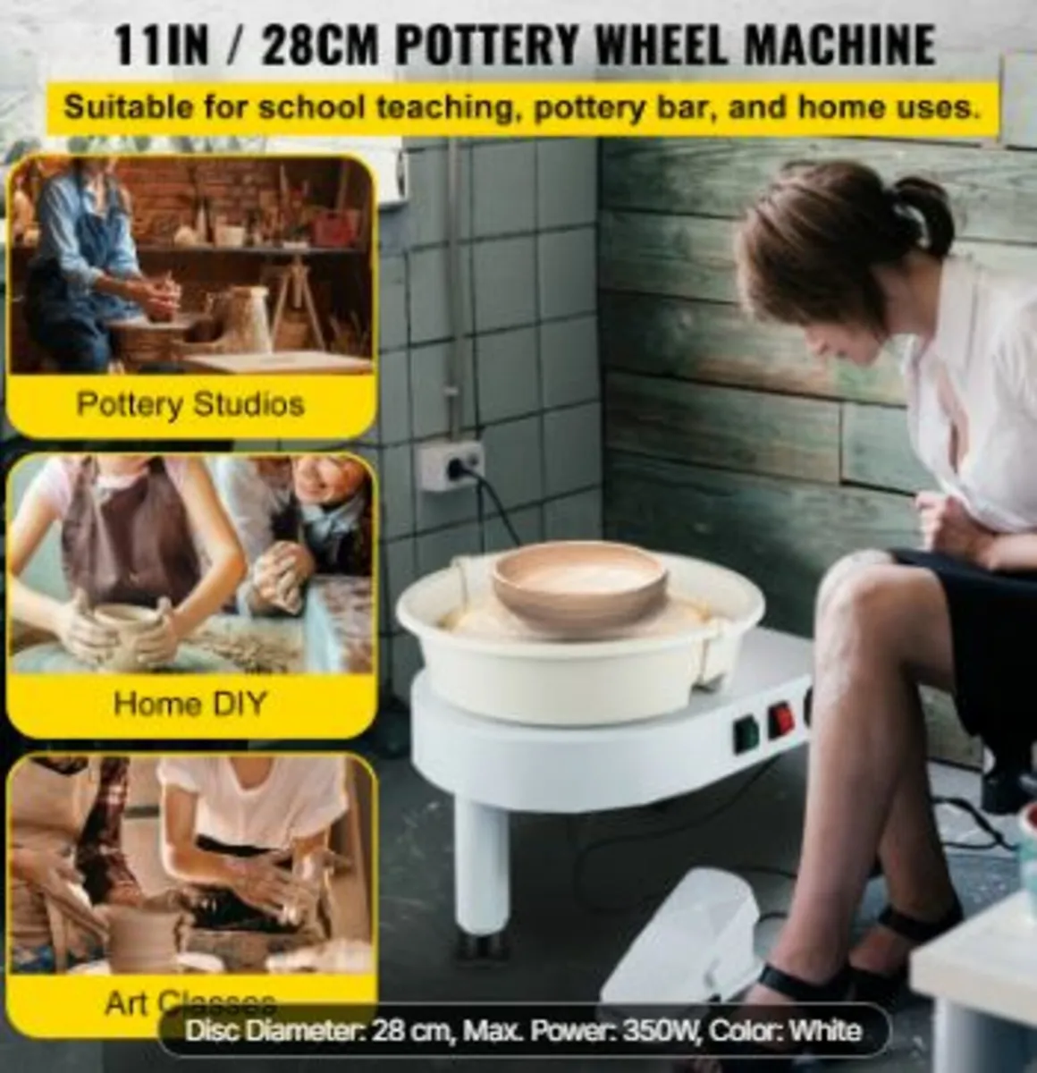 Pottery Wheel, 11in Ceramic Wheel - Image 3