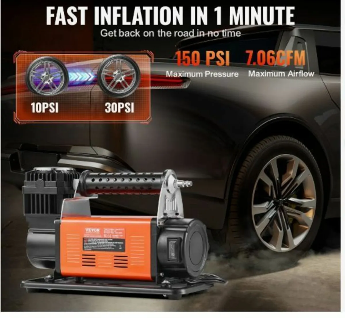 Heavy Duty Air Compressor 7.06CFM - Image 3
