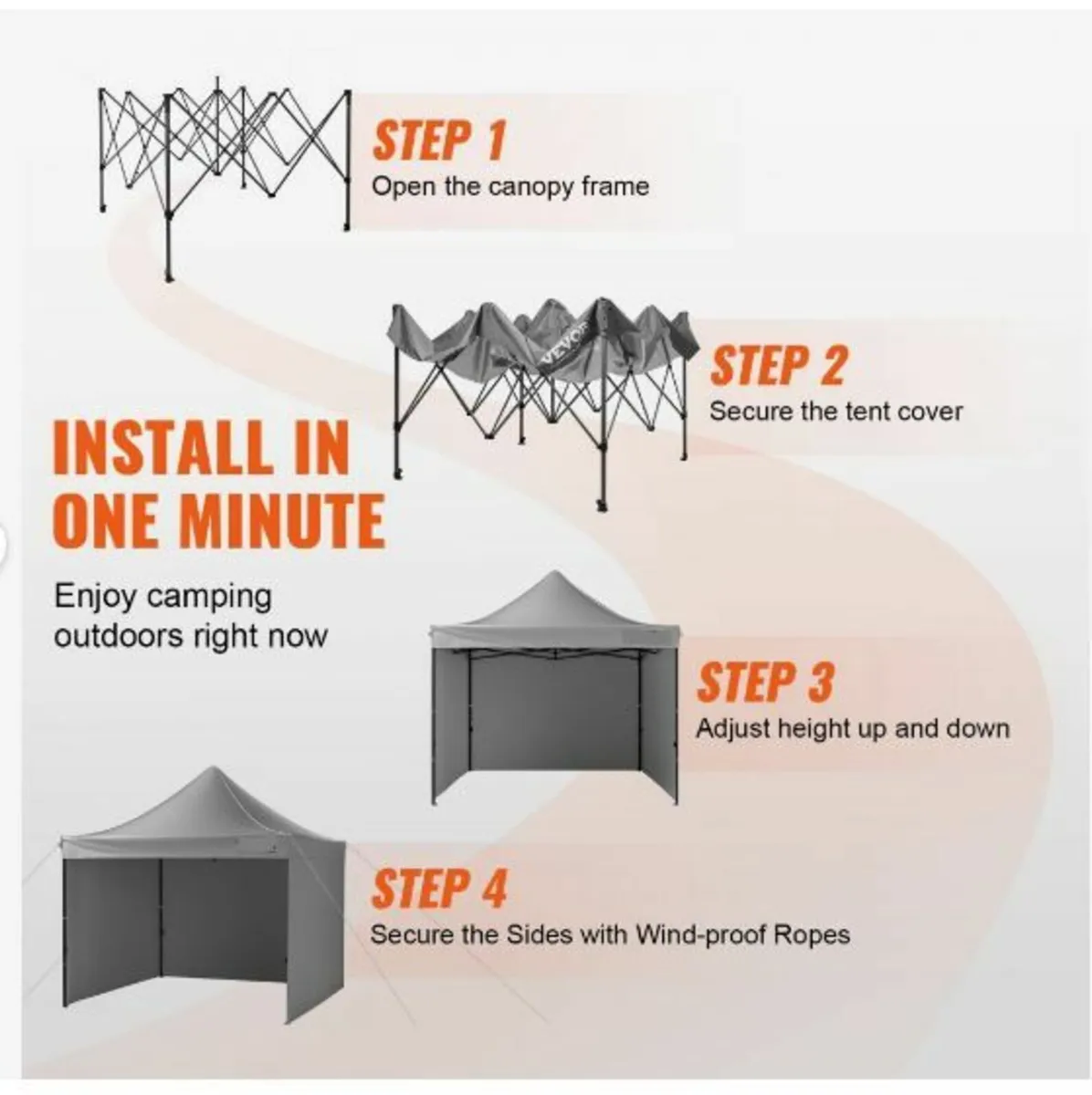 Pop Up Canopy Tent Outdoor Gazebo Tent - Image 4