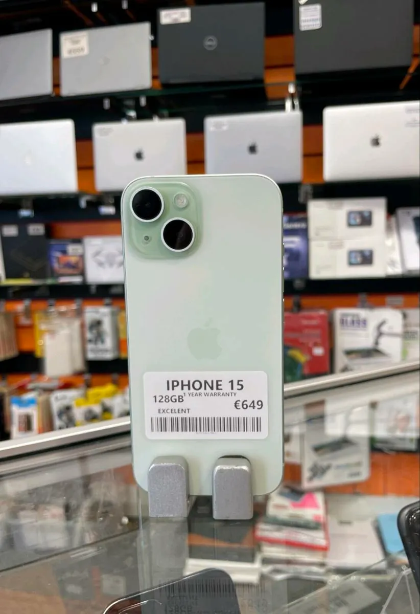 IPHONE 15 128GB, 1 YEAR WARRANTY,  UNLOCKED - Image 1