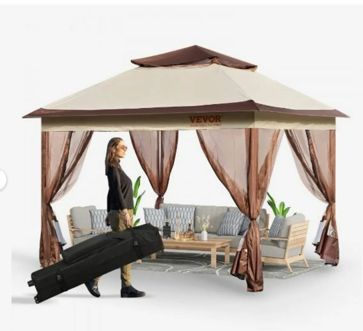 Patio Gazebo, 11 x 11 FT Pop up Gazebo - Image 1