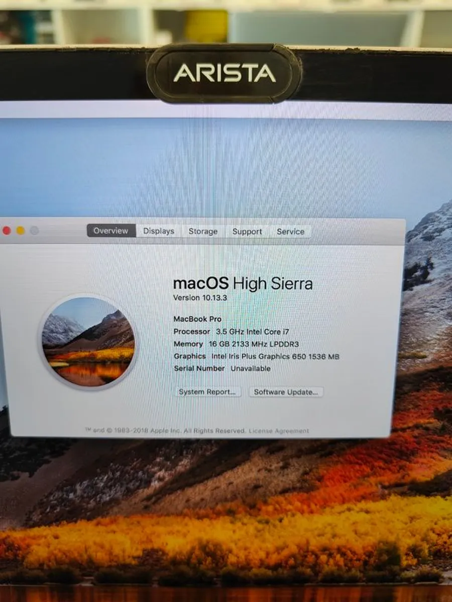 Apple Macbook Pro (13"/ Mid 2017) 3.5 GHz Intel Core 17 (i7-7567U) 16GB RAM 1TB Hard macOS High Sierra Battery Cycle: 370 - Image 4