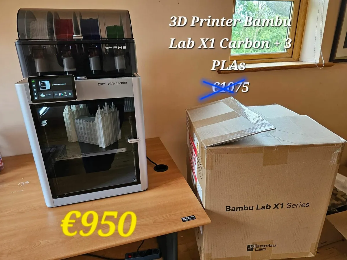 Bambu Lab X1 Carbon + 3 Brand New PLA Filaments - Image 1
