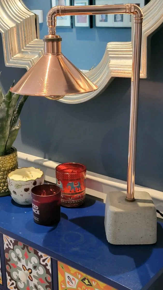 Copper and concrete Table lamp - Image 2