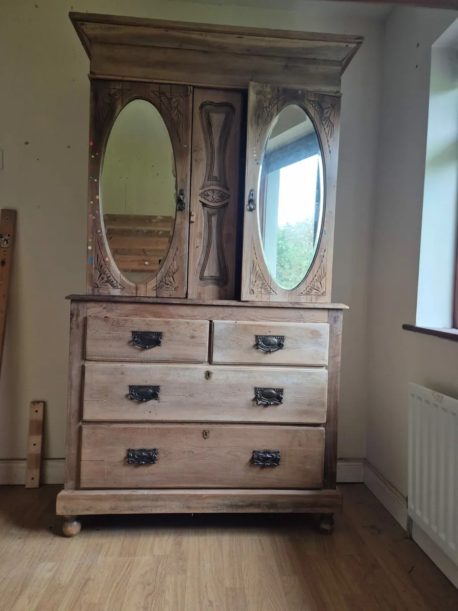 Antique Pine Linen Press