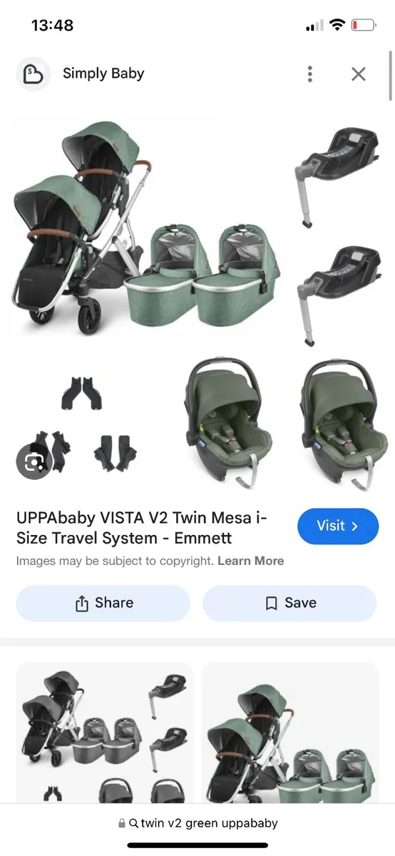 uppa baby vista 2 pram - Image 1