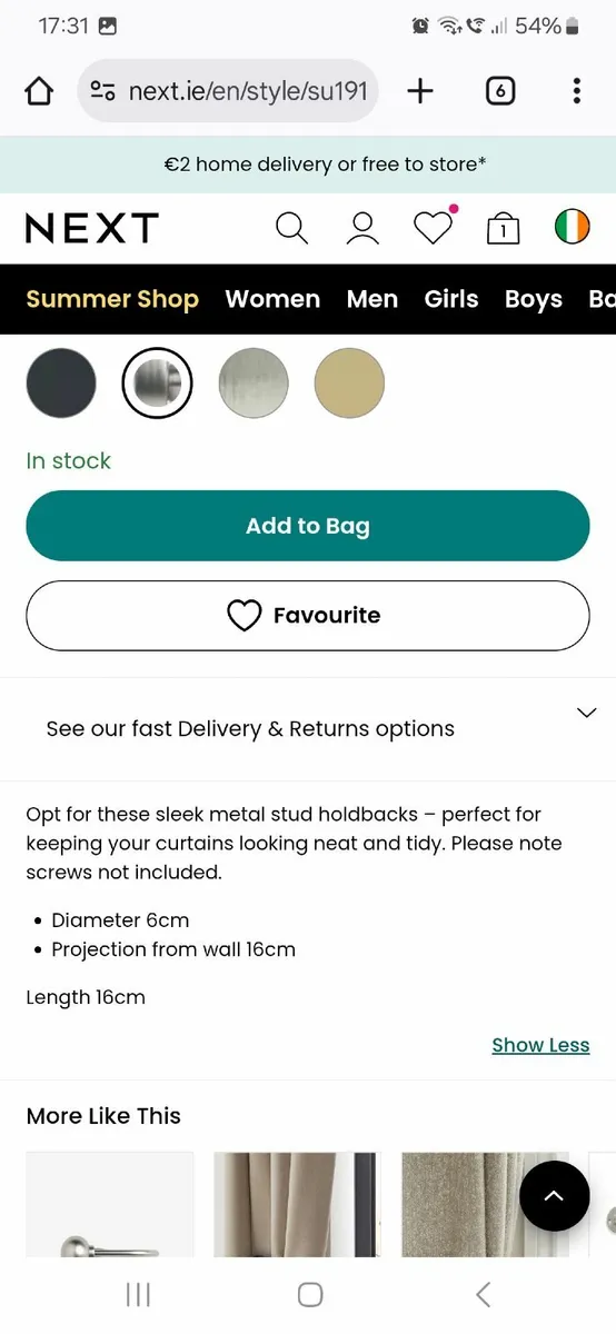 Next metal hold backs - Image 2