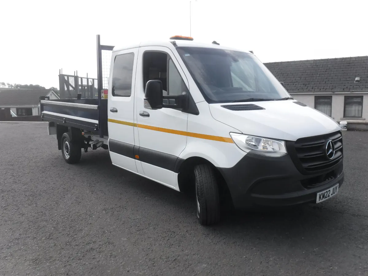 Mercedes Sprinter 2022 Double Cab Tipper no rear s - Image 1