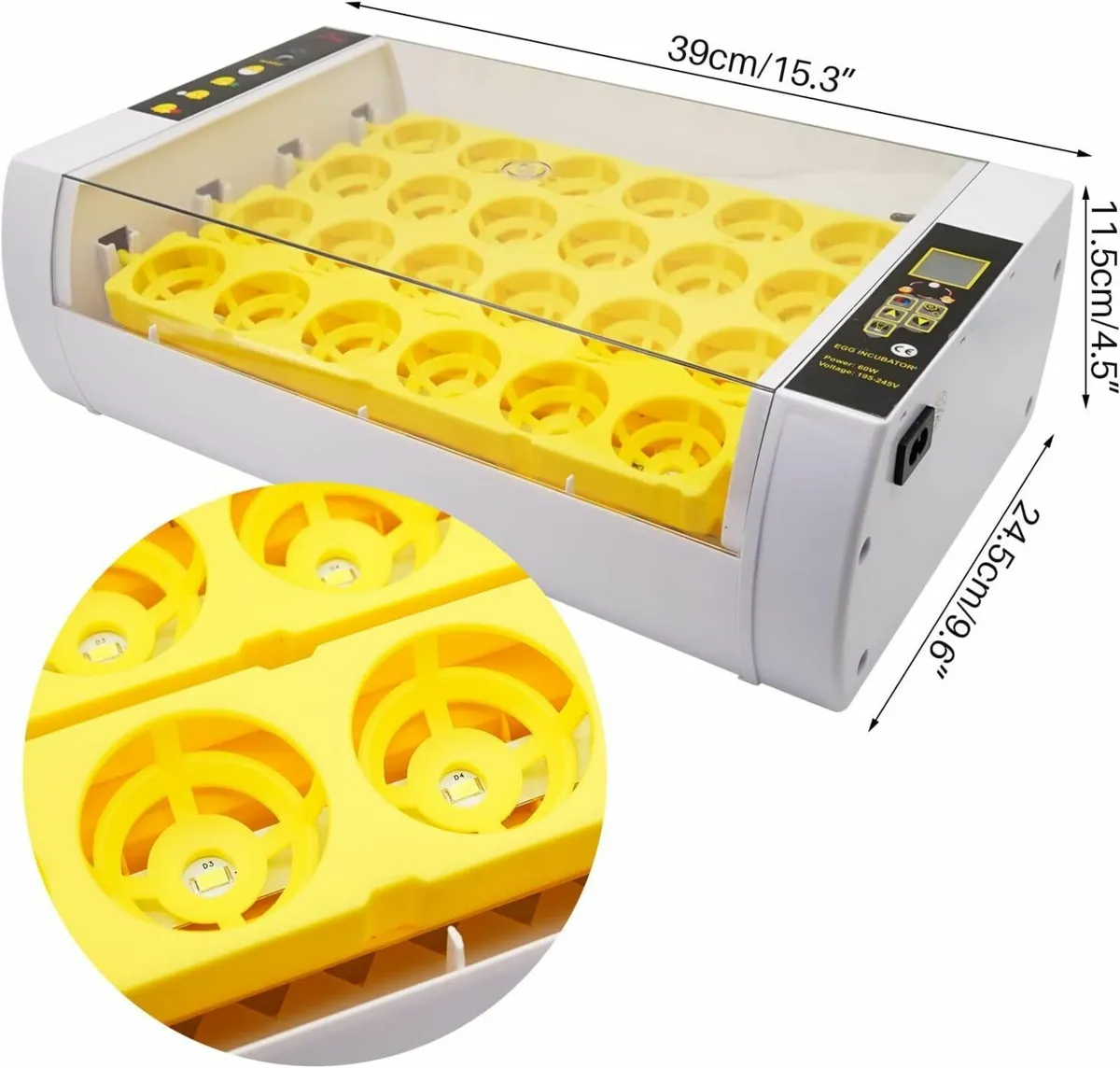 Egg Incubator 24 Eggs with Auto Turner - Image 4