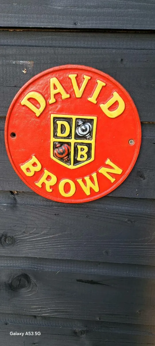 David brown cast iron sign