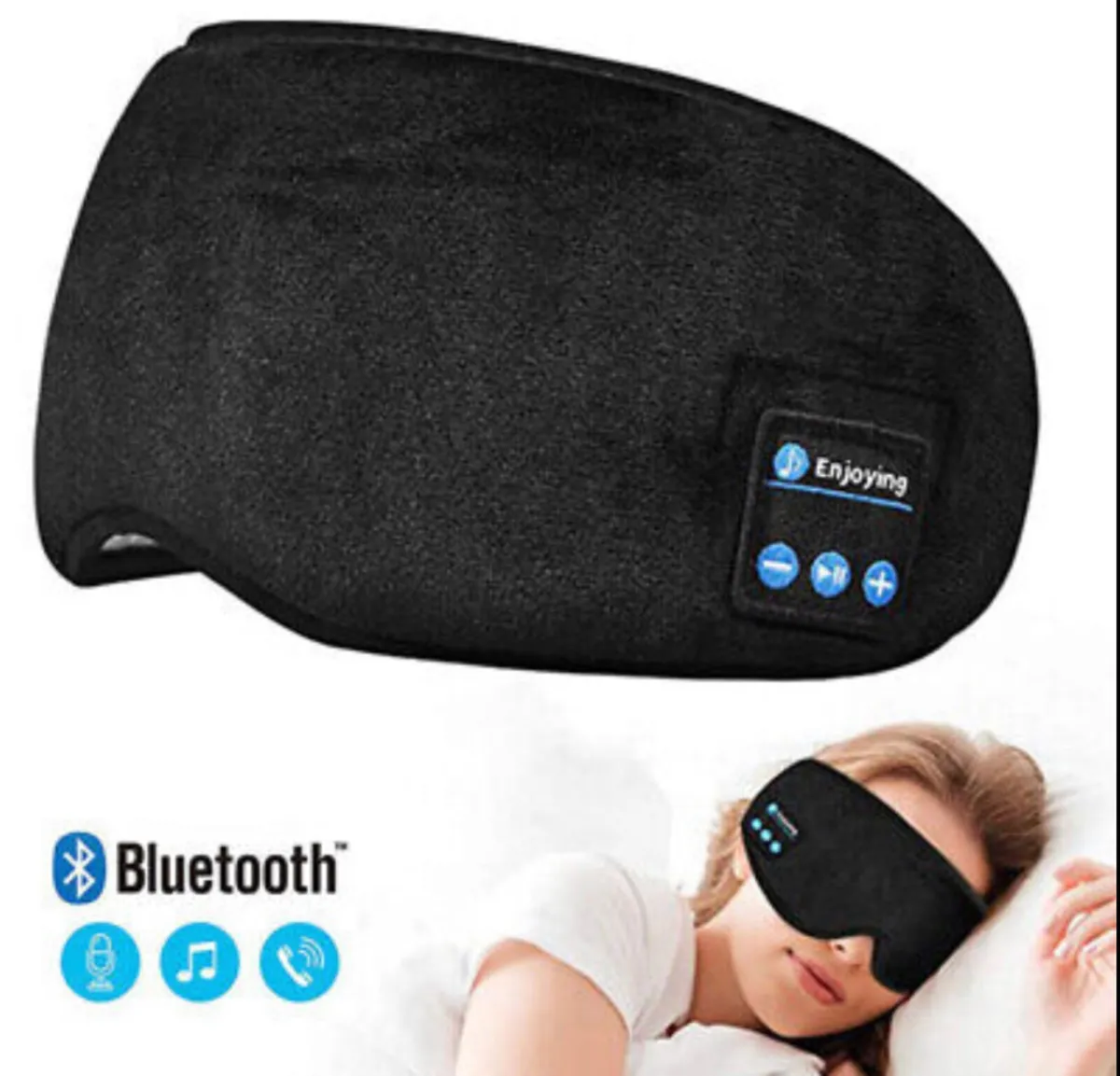 Wireless Bluetooth Headband Eye mask Headphones - Image 1