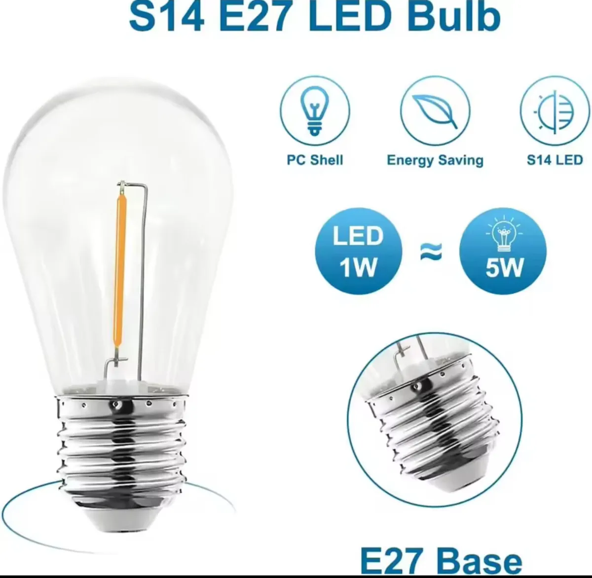 5V 1W E27 LED Bulbs Dimmeable - Image 2