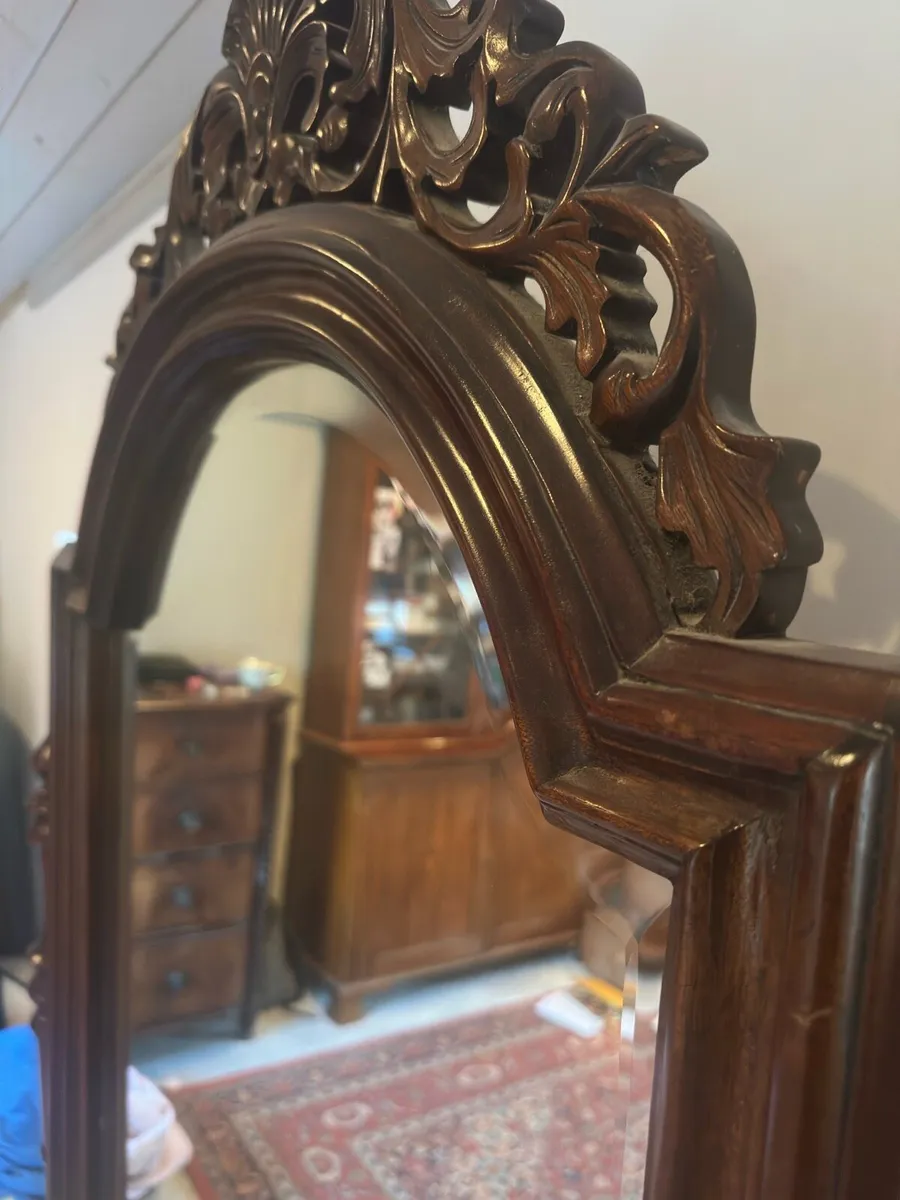 Mahogany Mirror with Stand - Image 3