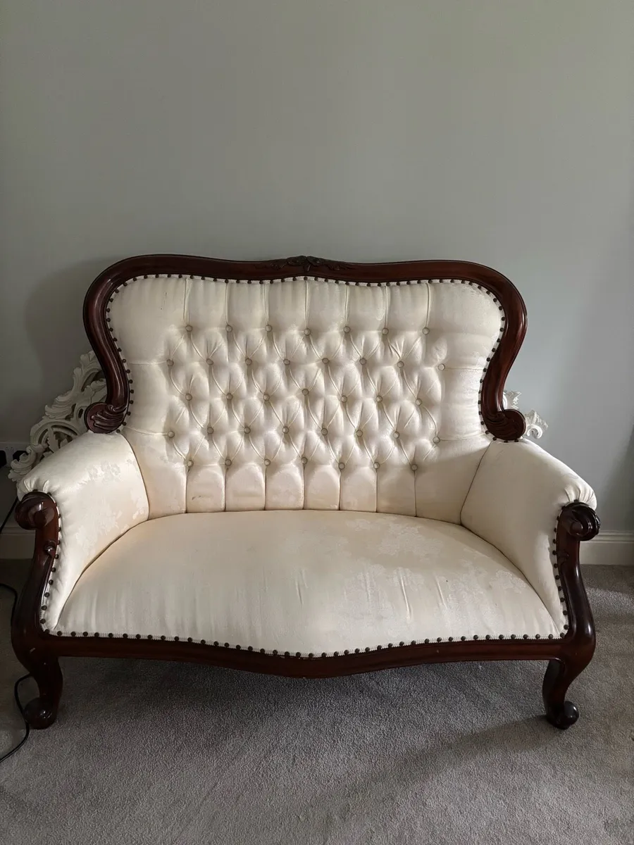 French Style Louis XVI Mahogany Sofa - Image 4