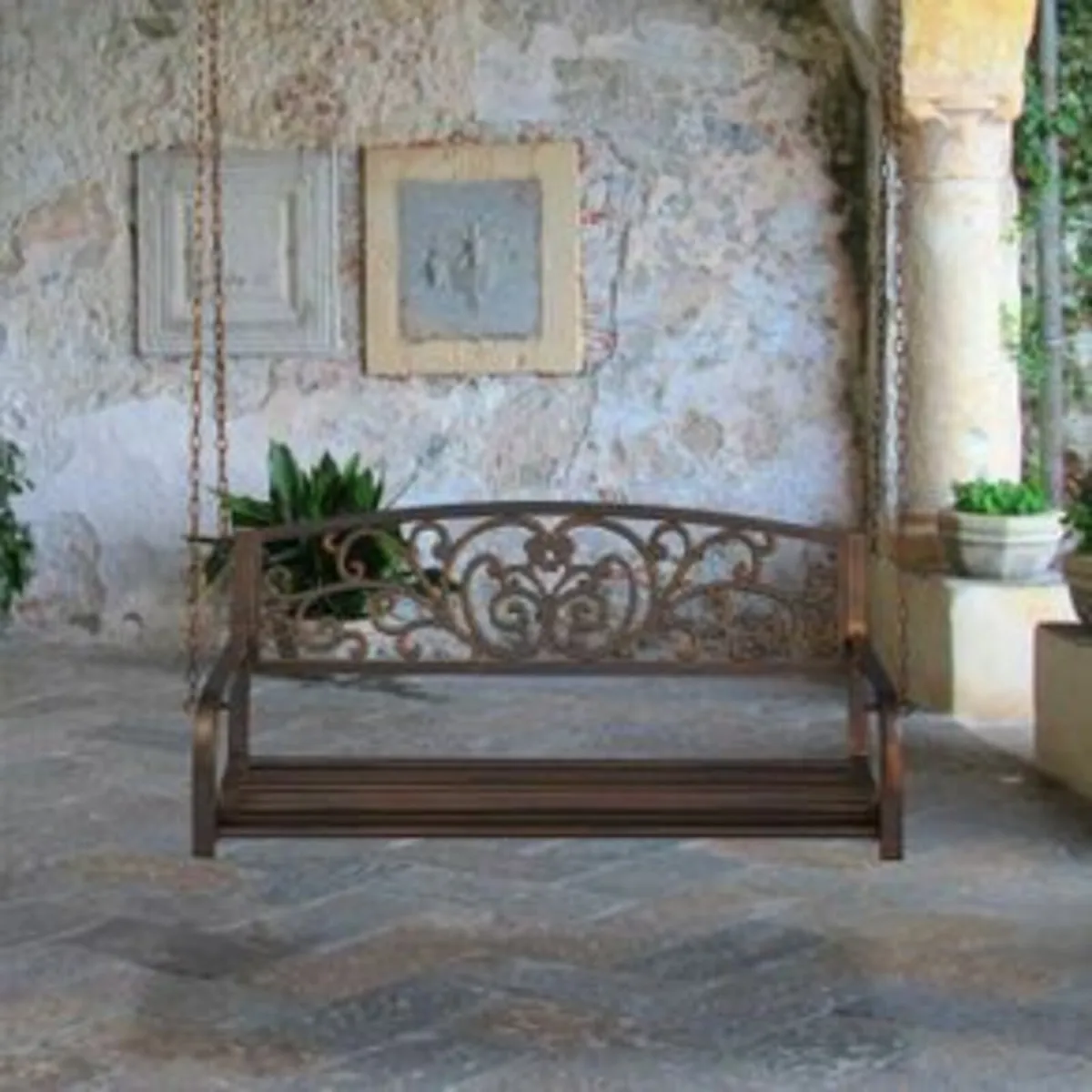 Hanging Bench, 2-Seater vintage style - Image 1