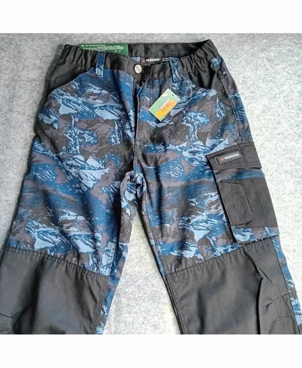 PARKSIDE CAMO WORK TROUSERS MENS SIZE 32 GB - NEW