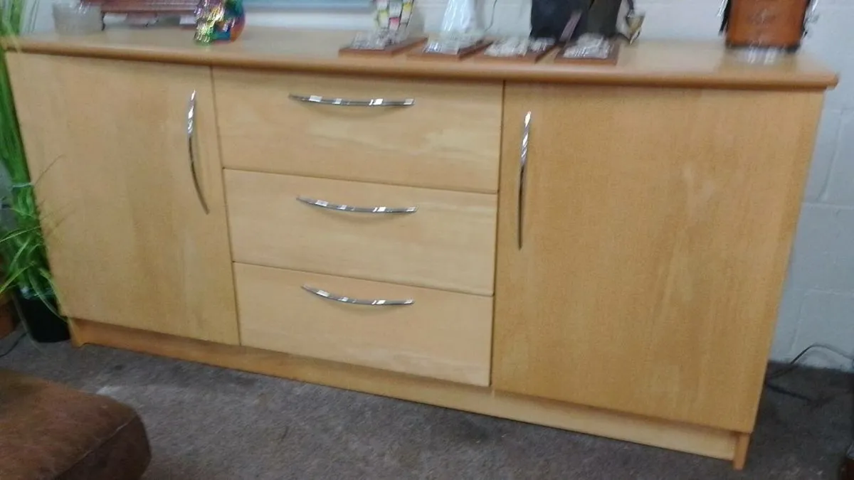 Large Bespoke Made Oak Effect Sideboard - Image 1
