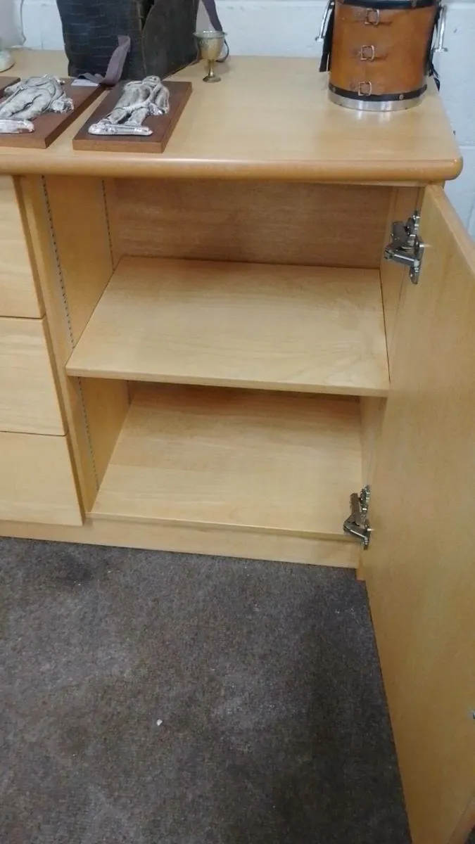 Large Bespoke Made Oak Effect Sideboard - Image 2