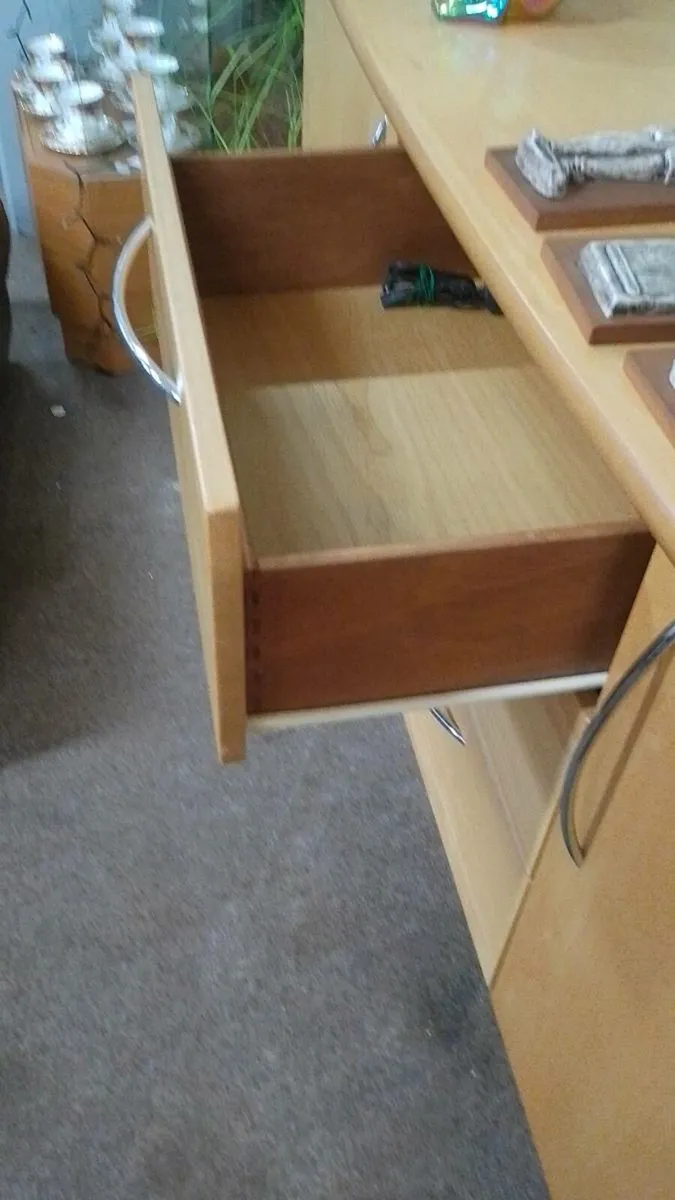 Large Bespoke Made Oak Effect Sideboard - Image 3