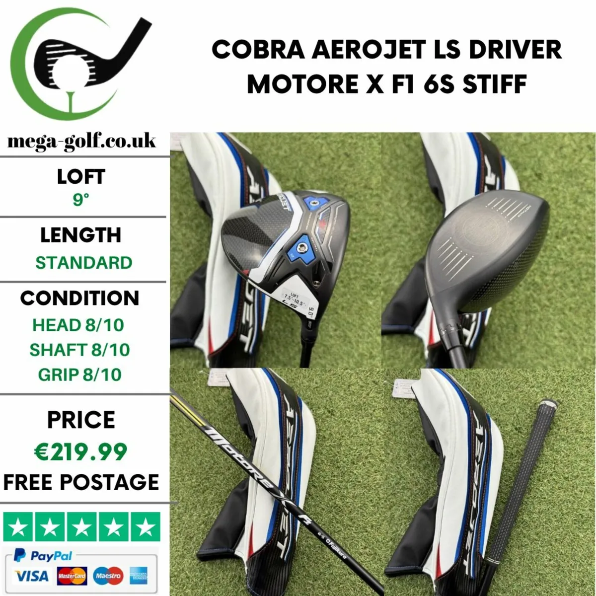 COBRA AEROJET LS DRIVER / 9° /MOTORE X F1 6S STIFF - Image 1