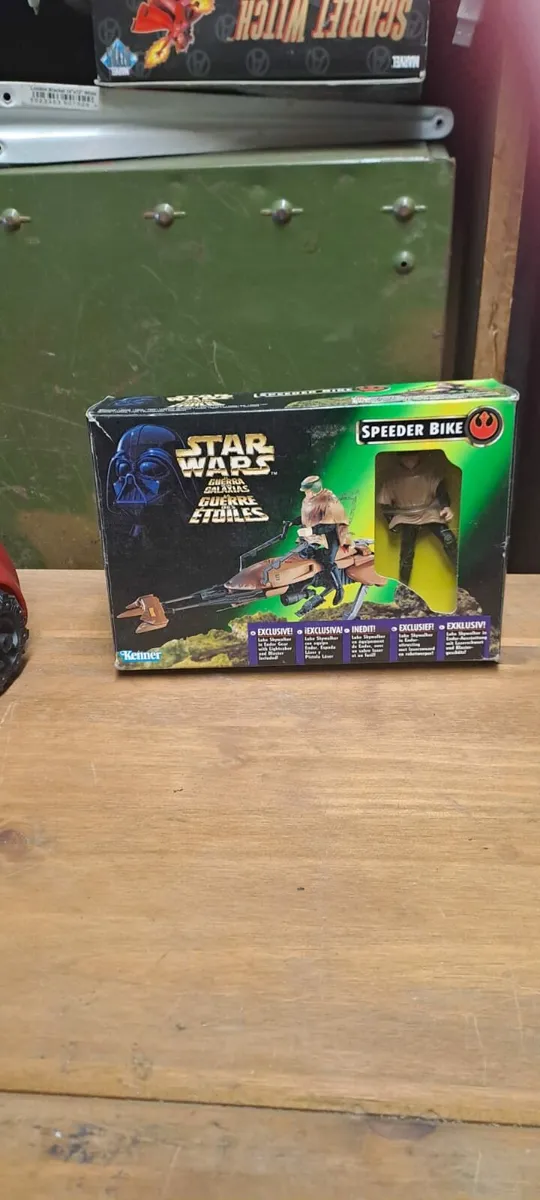 Star Wars POTF 2 Luke and Speeder Bike - Image 1
