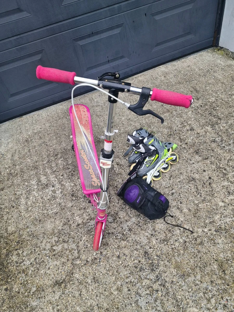 Scooter and roller blades - Image 1