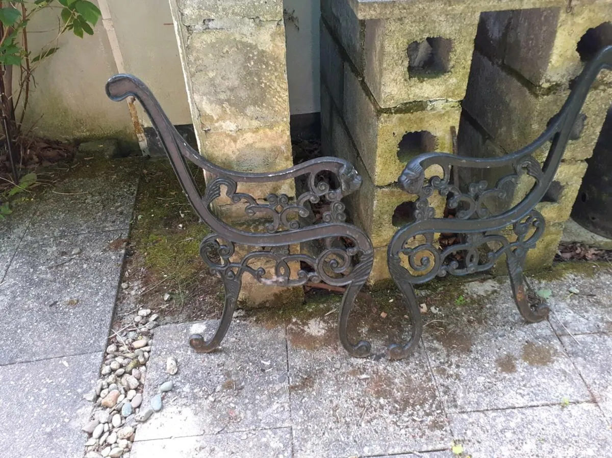 cast iron ends of a bench - Image 1