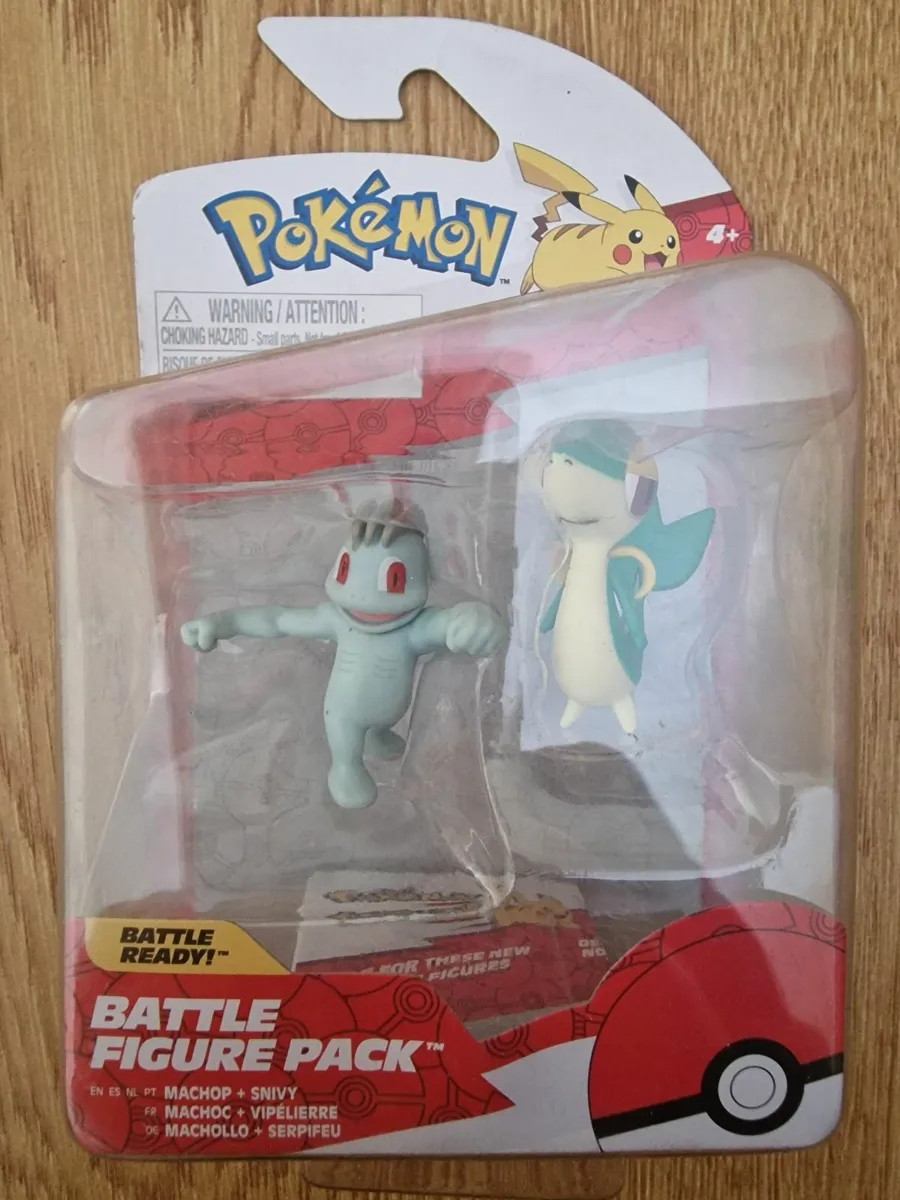 Pokémon Battle Figure 2 Pack – Machop and Snivy - Image 1