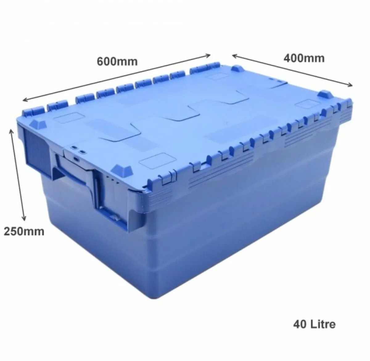 Pack of 10 - 40L heavy duty storage boxes - Image 2