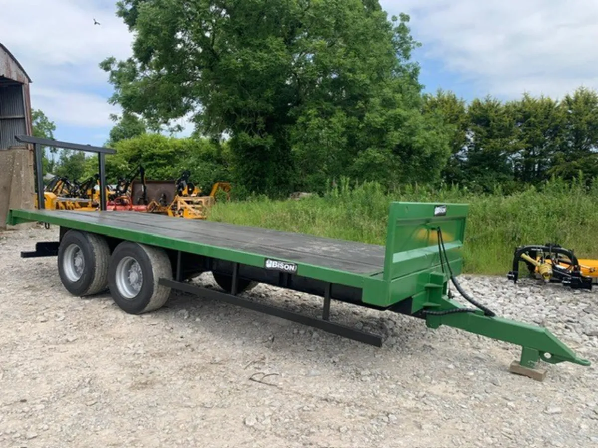 BISON 24' X 8' FLAT TRAILER - Image 1
