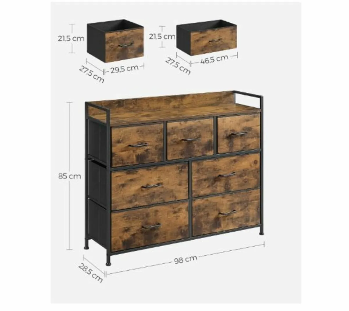 Chest of Drawers, 7 Fabric Drawers - Image 4