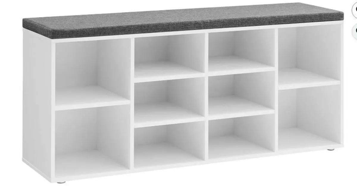 Shoe Bench, Shoe Rack with Seat - Image 1