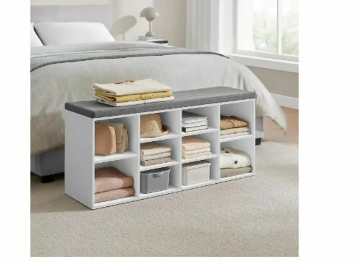 Shoe Bench, Shoe Rack with Seat - Image 4