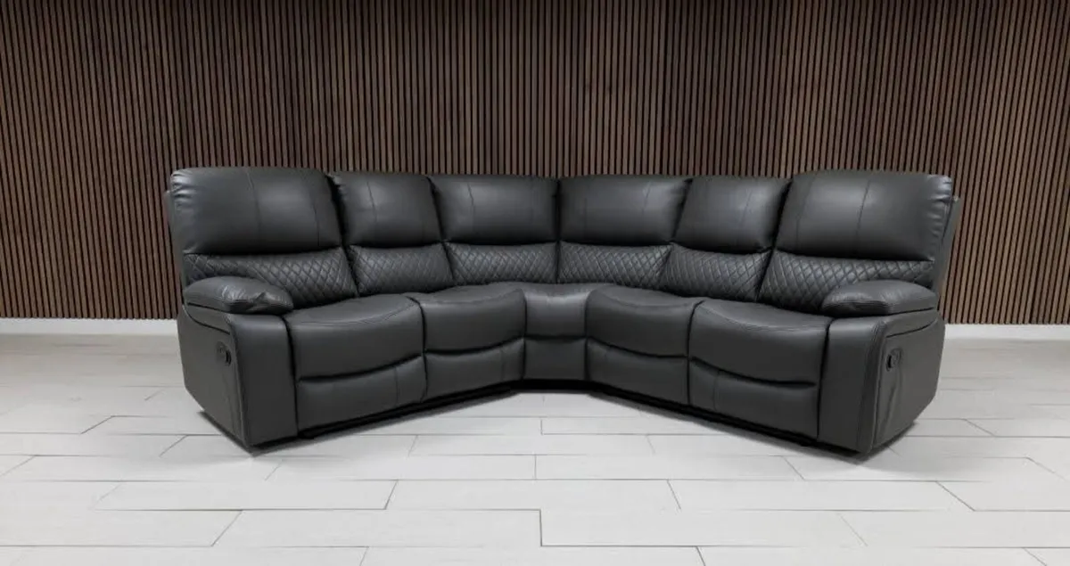 Rita Corner Manual Leather Recliner Sofa - Image 1