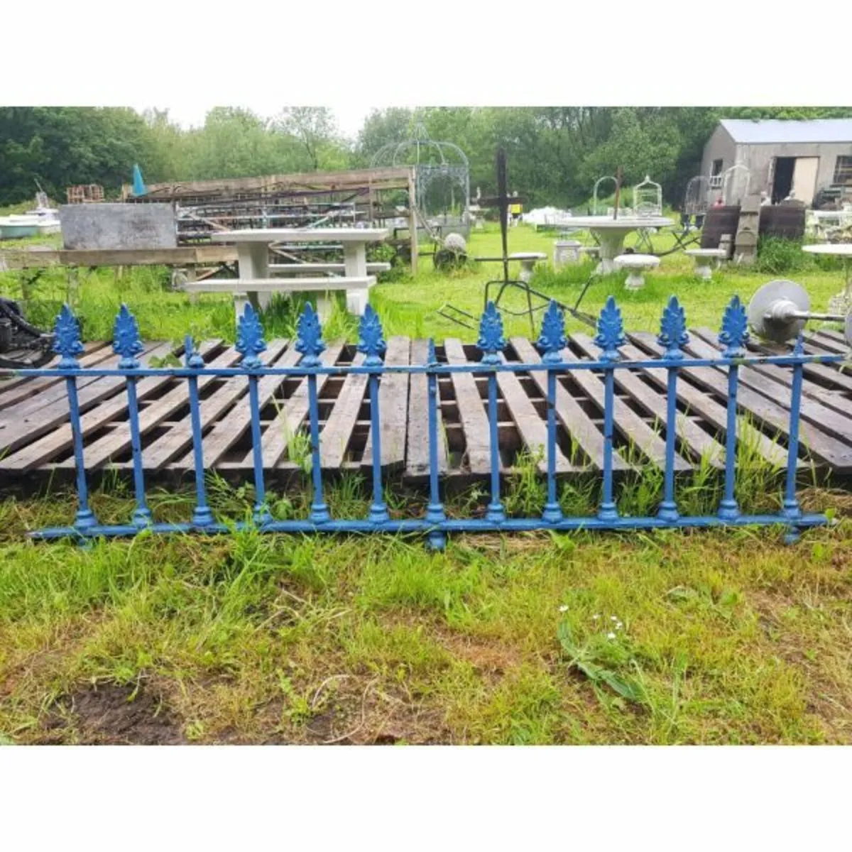 Railing 3 – Wrought Iron Wall – Blue – KAS14 - Image 1