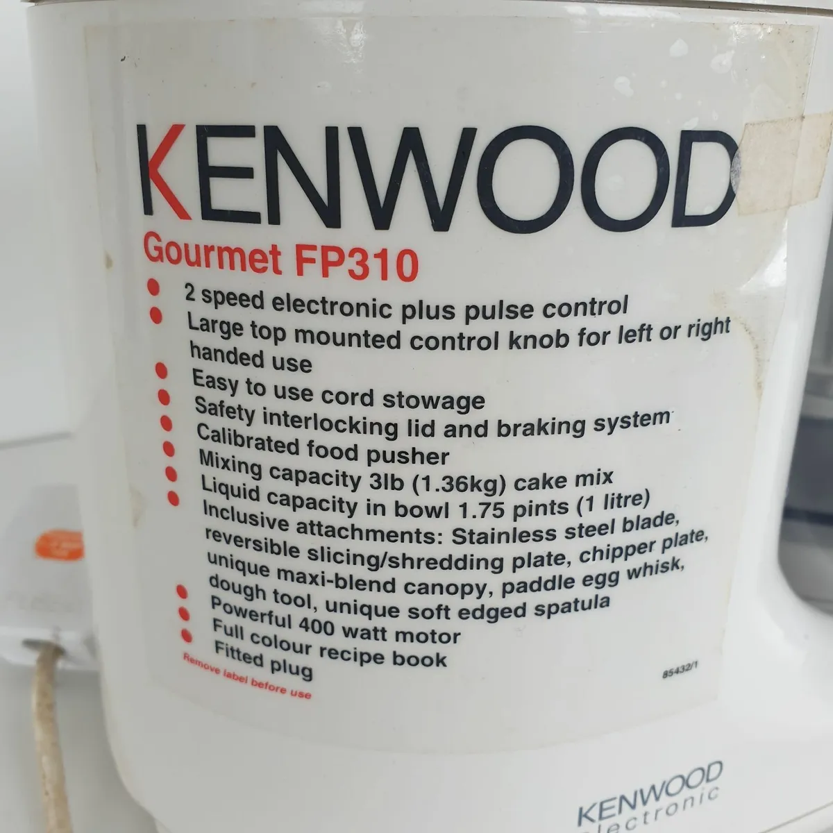 Kenwood food processor see video - Image 3