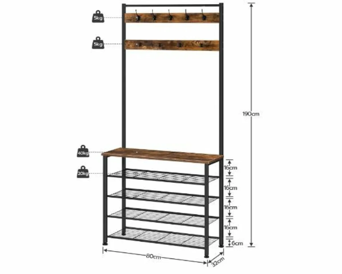 Coat Rack Shoe Rack - Image 3