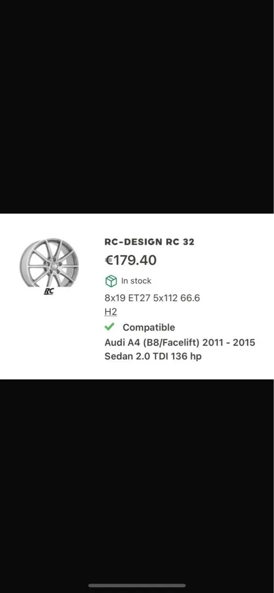 Audi a4 b8 alloys RC 32s BRAND NEW - Image 2