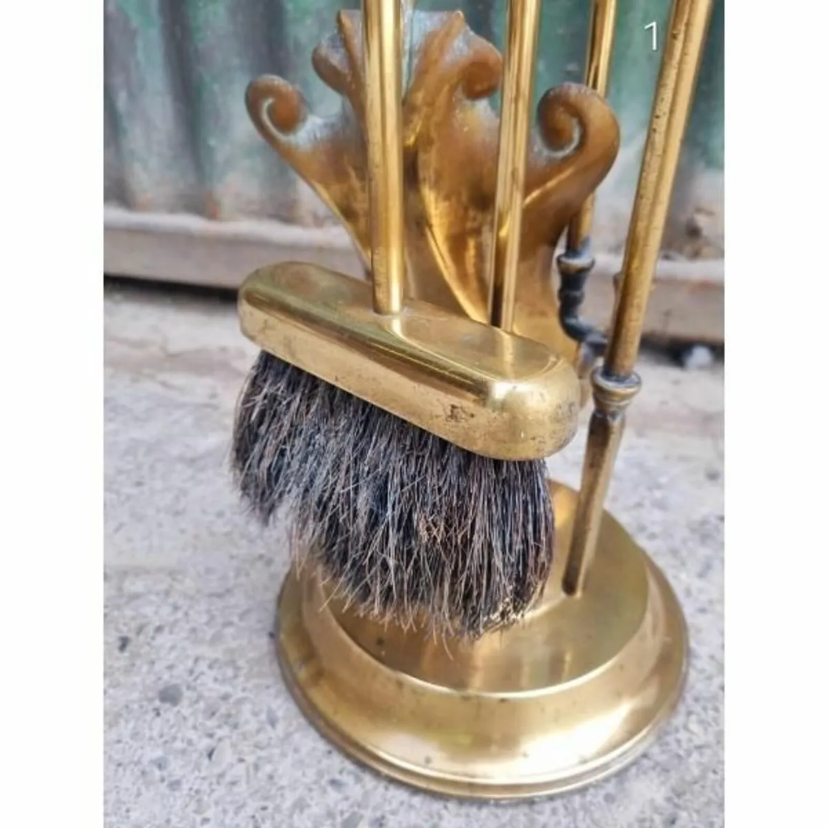4 piece Brass Fireside Companion Set KAS536 - Image 4