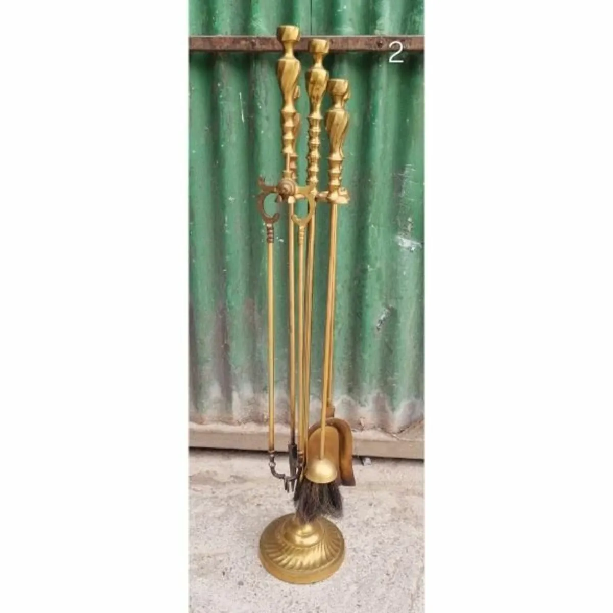4 piece Brass Fireside Companion Set KAS537 - Image 1